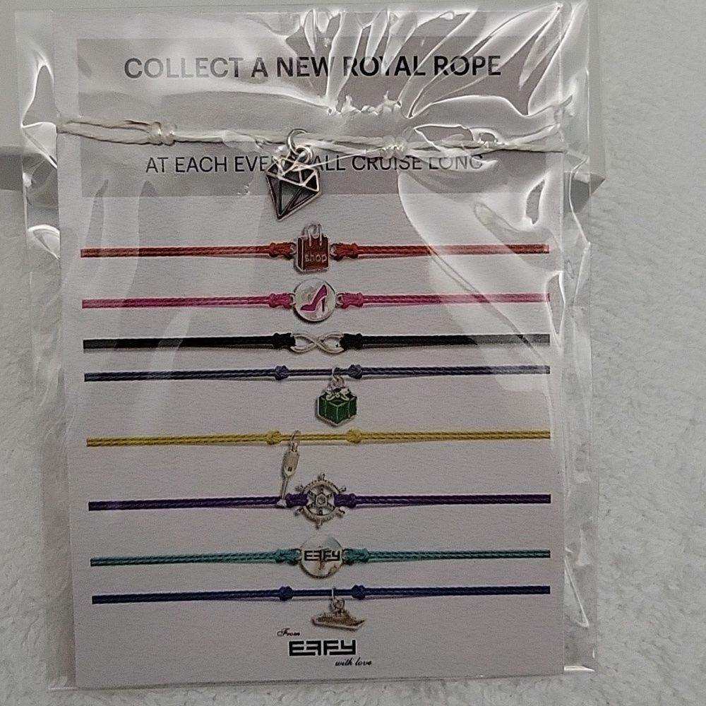 Royal Caribbean Effy White Diamond Rope Bracelet NIP